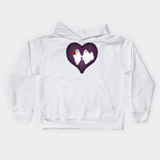 Ghost Valentines Holding Hands Kids Hoodie